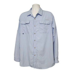 Naviskin Men's XL Light Blue Button Fishing‎ Hiking Outdoor Shirt